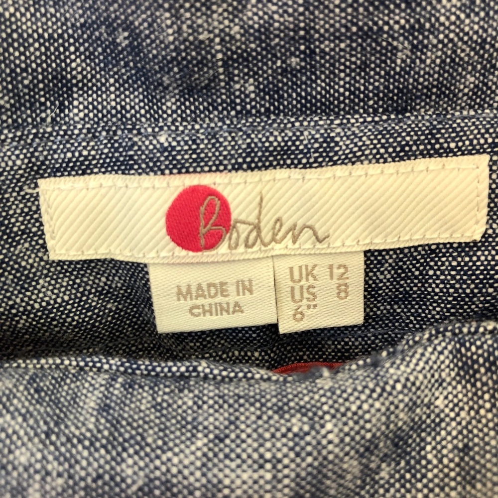 Boden High Rise Linen Blend Shorts Size 8 EUC - Picture 3 of 7